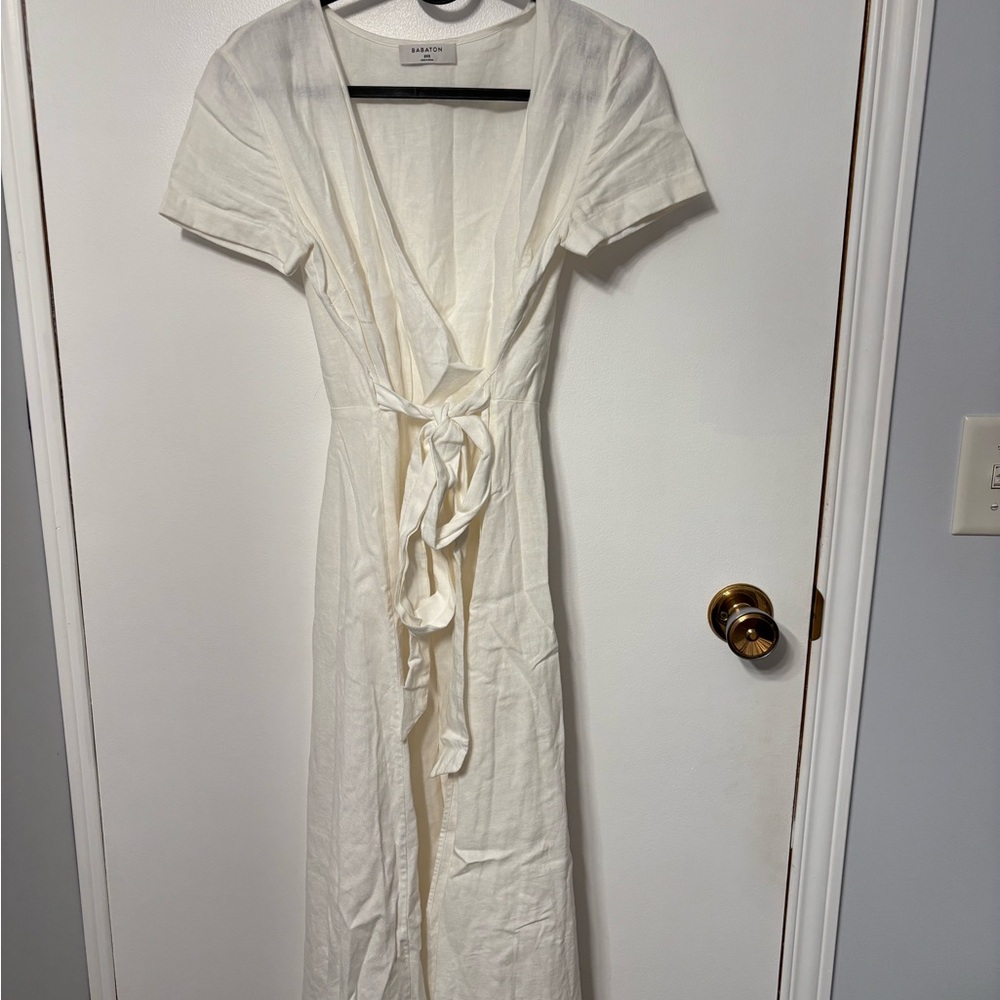 Elegant White Wrap Dress